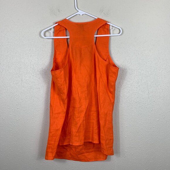 NEW Zoe D. 100% Linen Floral Neck Tank Top Size Large - Picture 6 of 6